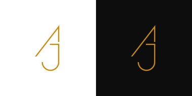 Lüks ve modern AJ logo tasarımı 3