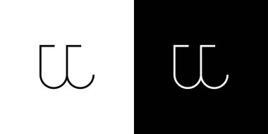 Modern ve benzersiz harf W harflerinin baş harfleri logo tasarımı 