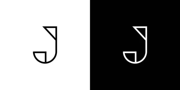 Μοντέρνο Και Μοναδικό Γράμμα Αρχικά Σχεδιασμός Λογότυπου — Διανυσματικό Αρχείο