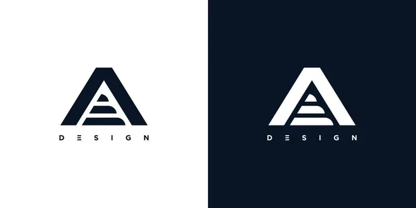 Uma Letra Original Moderna Design Inicial Logotipo Asa — Vetor de Stock