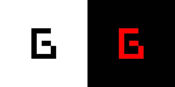 Eenvoudige Unieke Letter Initialen Logo Ontwerp — Stockvector