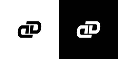 Modern ve benzersiz AD harfi baş harfleri logo tasarımı 