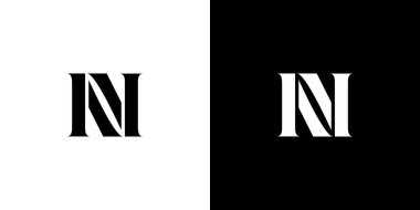 modern ve benzersiz harf N baş harfleri logo tasarımı 