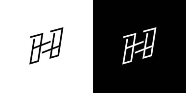Modern ve güçlü H harfi logo dizaynının baş harfleri 