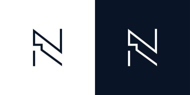 Modern ve havalı harf N baş harfleri logo tasarımı 