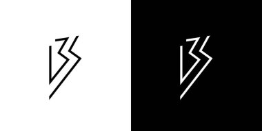 Modern ve benzersiz harf BS baş harfleri logo tasarımı 