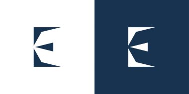 Modern ve benzersiz harf E Baş harfleri logo tasarımı
