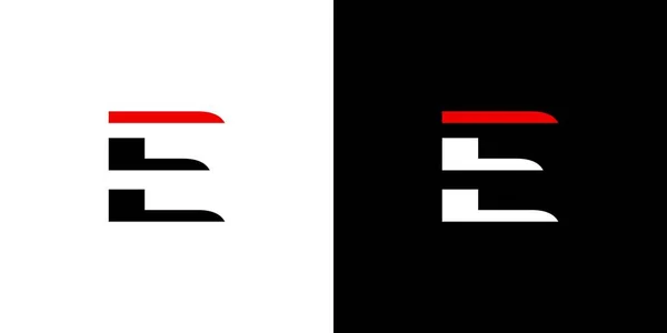 Letra Moderna Única Iniciales Logotipo Diseño — Vector de stock