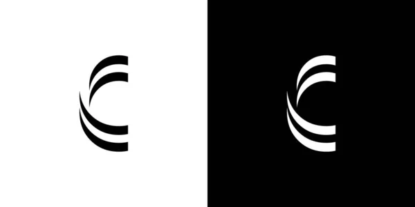 Moderne Und Einzigartige Buchstaben Initialen Logo Design — Stockvektor