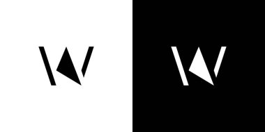 Modern ve benzersiz harf W harflerinin baş harfleri logo tasarımı 