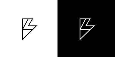 Modern ve benzersiz harf B Baş harfleri logo tasarımı