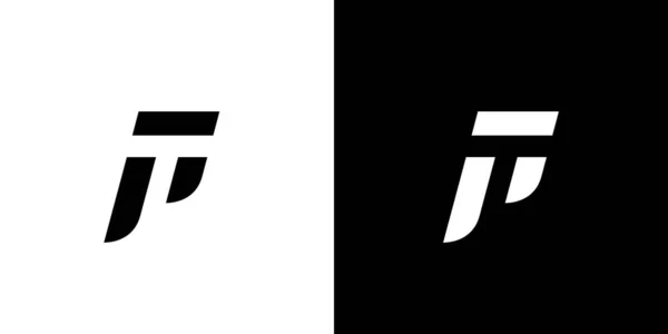 Современный Уникальный Дизайн Логотипа Буквы Инициалы — стоковый вектор