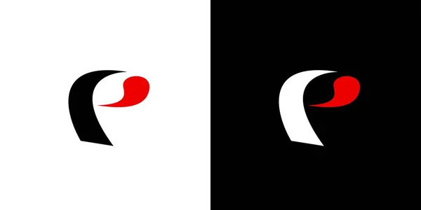 Modern Benzersiz Harf Baş Harfleri Logo Tasarımı — Stok Vektör