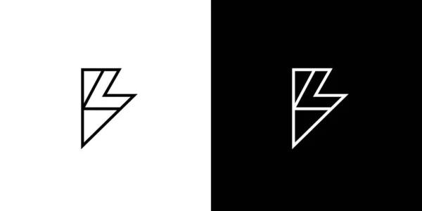 Nowoczesna Niepowtarzalna Litera Inicjały Projekt Logo — Wektor stockowy