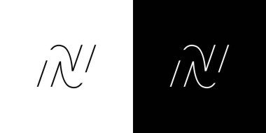 modern ve benzersiz harf N baş harfleri logo tasarımı