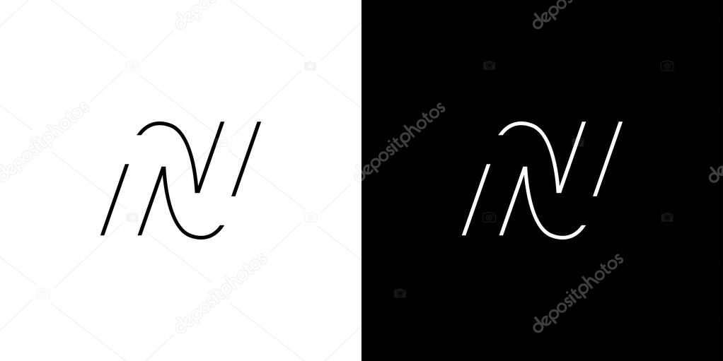 Modern and unique letter N initials logo design