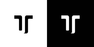 Modern ve güçlü harf T baş harfleri logo tasarımı 3