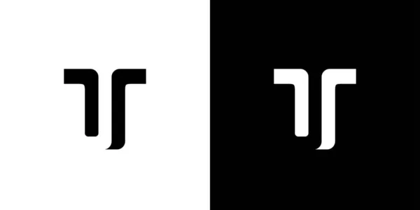 Letra Moderna Fuerte Iniciales Logo Diseño — Vector de stock