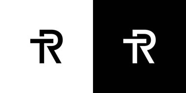 Modern ve stong RT harfleri soyut logo tasarımı 2