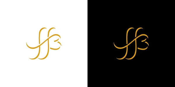 Moderne Und Einzigartige Handgeschriebene Buchstaben Initialen Logo Design — Stockvektor