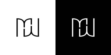 Modern ve benzersiz MW logo tasarımı 2