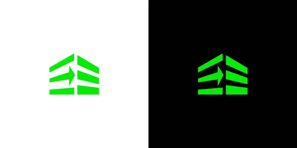 Design Logotipo Clique Armazenamento Exclusivo Moderno — Vetor de Stock