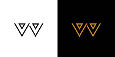 modern ve benzersiz harf W baş harfleri logo tasarımı 2