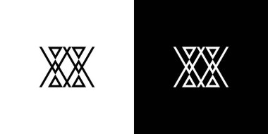 modern ve benzersiz harf XX baş harfleri logo tasarımı 2