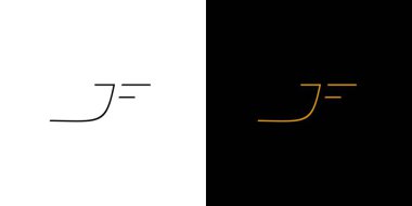 Modern ve lüks JF baş harfleri logo tasarımı