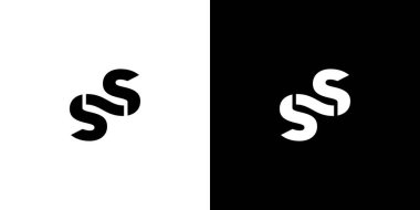 Modern ve benzersiz harf SS baş harfleri logo tasarımı 