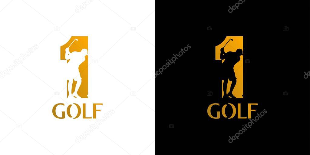 The first golf logo design is unique and modern