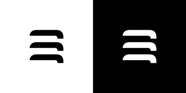 Modern ve benzersiz harf E Baş harfleri logo tasarımı 