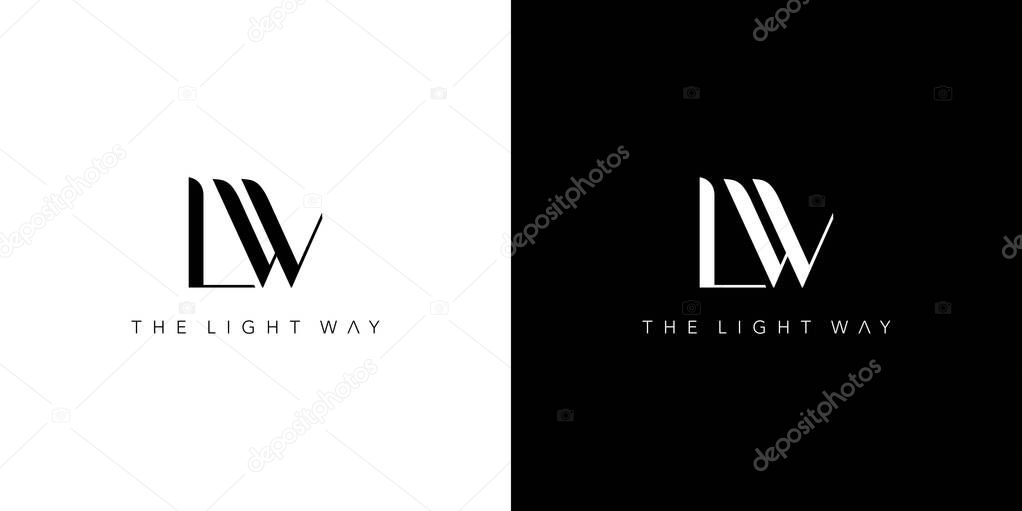 Modern and Luxury  LW logo design