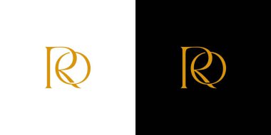 Eşsiz ve lüks harf RO baş harfleri logo tasarımı