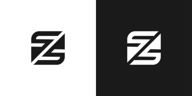 Modern ve benzersiz harf SS baş harfleri logo tasarımı