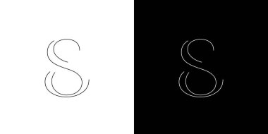 Modern ve benzersiz S harfi baş harfleri logo tasarımı