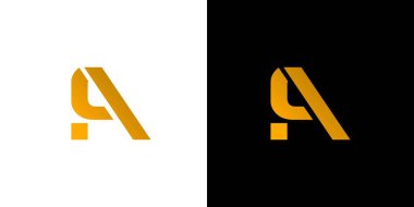 Modern ve güçlü harf A baş harfleri logo tasarımı