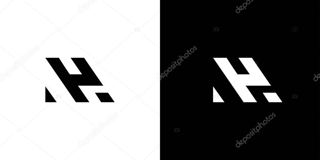 Modern and unique letter AH initials logo design
