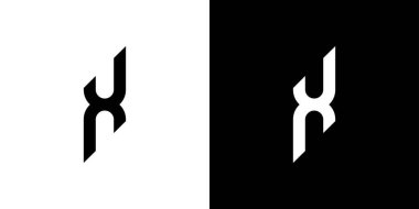 Modern ve benzersiz X logosu tasarımı