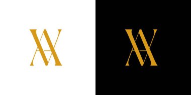 AV logosu lüks ve modern. 