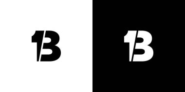 Eşsiz ve modern 1B logo tasarımı