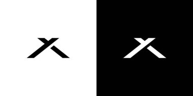 Modern ve güçlü harf X baş harfleri logo tasarımı 2