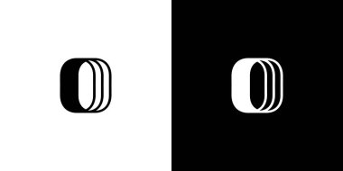 Modern ve güçlü harf O baş harfleri logo tasarımı 