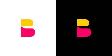Modern ve benzersiz harf B Baş harfleri logo tasarımı