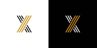 Modern ve benzersiz X logosu tasarımı 