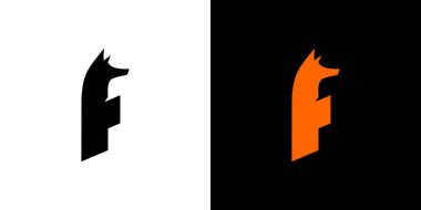 Eşsiz ve modern F Fox logosu tasarımı  