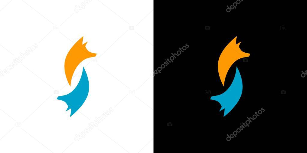 Unique and modern  S  Fox logo design