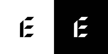 Modern and strong letter E initials logo design
