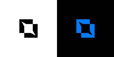 Modern ve güçlü harf O baş harfleri logo tasarımı