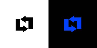 Cesur ve modern N ok logosu tasarımı